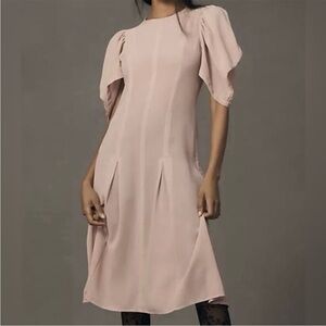 Anthropologie blush  Pink Midi Dress Sz 8